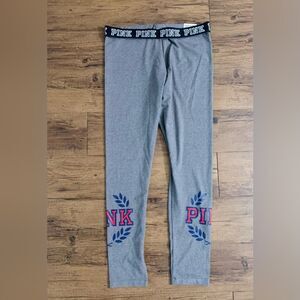 PINK VS FLAT LEGGINGS LARGE NWT